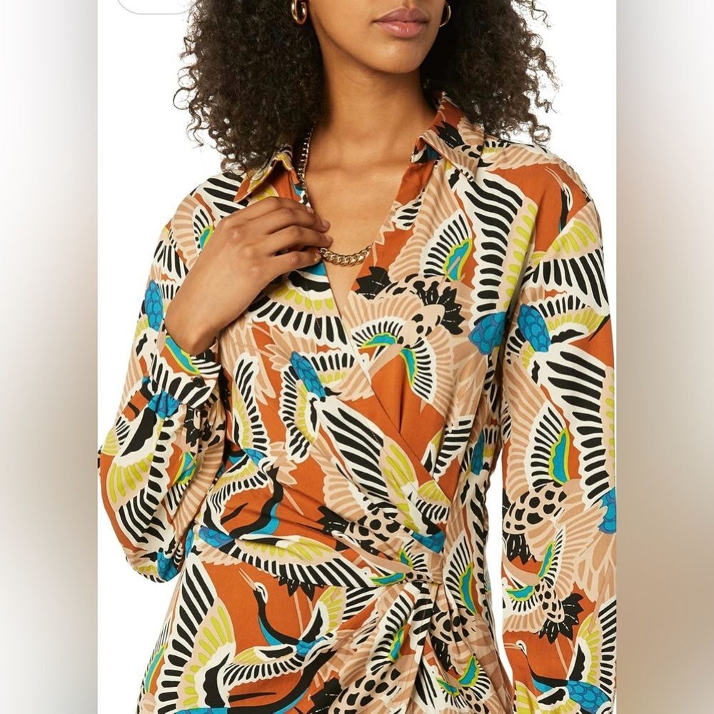 TEREA Women's Raina Draped Crossover Maxi Dress Size Small - Picture 3 of 16